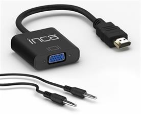 INCA (IHTV-7TS) HDMI TO VGA CEVIRICI +SES KABLOSU SIYAH