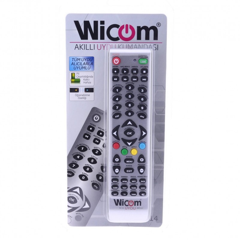 Wicom W14 Uydu Alıcısı Akıllı Kumanda Öğrenebilme Özellikli