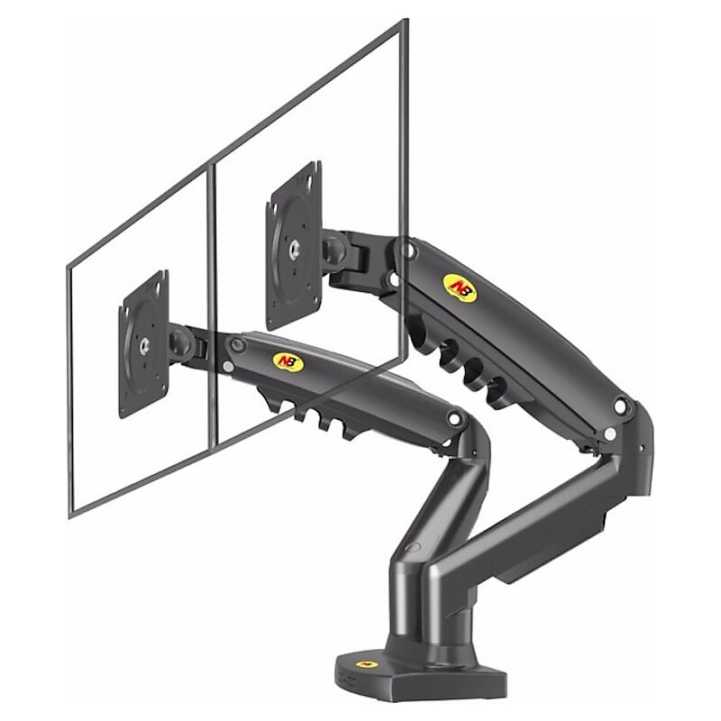 POWERMASTER F160 17-27  AMORTİSÖRLÜ STAND ÇİFT KOL LCD / LED MONİTÖR TUTUCU STAND ASKI APARATI
